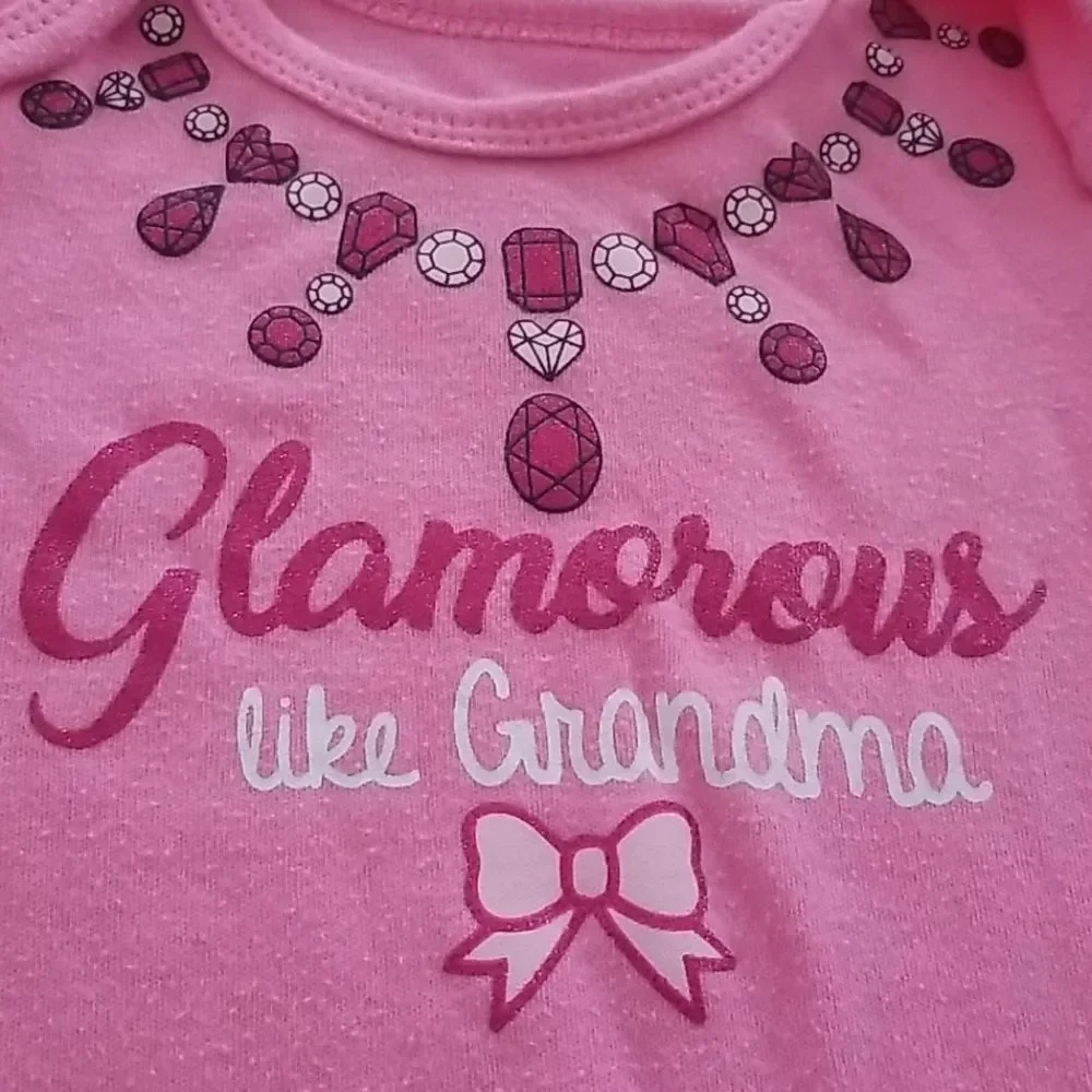 3 for $10! Glamorous Like Grandma Pink Bodysuit Size 12 months